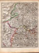 Shrewsbury Hereford Ludlow Wales - John Cary’s Antique George III 1794 Map.