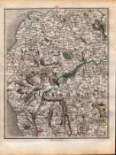Lake District Cumbria Penrith Carlisle John Cary's George III Map of 1794.