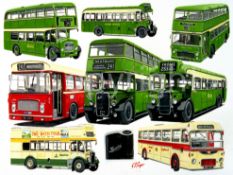 The Bristol Bus Line-Up Montage Large Metal Wall Art.