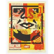 Shepard Fairey (b.1970) OBEY ‘ Andre the Giant has a Posse’ in colours, signed in pencil 24 x 16