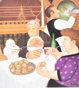 Beryl Cook(b1926-2008) 'Dining In Paris' Hand Signed in Pencil, published by Alexander Gallery, 2...