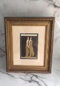 Art Deco 1922 French Pochoir Print 'Two Mademoiselles' from Paris by Lucien Vogal