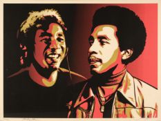 Shepard Fairey(B 1970-)Shepard Fairey & Smokey Robinson (Red), 2009, screenprint in colours with...