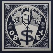 Shepard Fairey (b 1970-) Shut Up Always, Obey Records, 2008 Signed and numbered Limited Edition