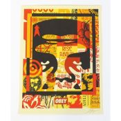 Shepard Fairey (b.1970) OBEY ‘ Andre the Giant has a Posse’ in colours, signed in pencil 24 x 16