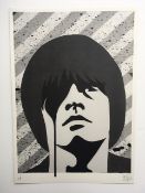 PURE EVIL, (b.1968) ‘Brian Jones’ of the Rolling Stones, Screenprint Very Rare, Artist Proof...