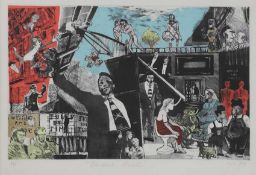 Mark Harris (1972 -) 'DOUBLE BILL' POP ART Etching in Colours Limited Edition, 1/15, 1999