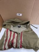 Ralph Lauren Starts and Stripes Green Hoodie Medium. RRP £89.99 - Grade U