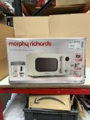 Morphy Richards 23L 800W Microwave Cream. RRP £80 - Grade U