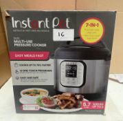 Instantpot Duo Multi-Use Pressure Cooker. RRP £200 - Grade U