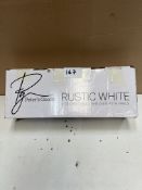 Peter's Goods Rustic White Floating Wall Shelves. RRP £40 - Grade U