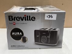 Breville Aura 4 Slice Toaster. RRP £60 - Grade U