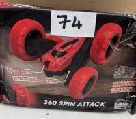 360 Spin Attack RC Car. RRP £20 - Grade U