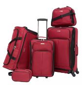 TAG Ridgefield RED 5-Piece Softside Luggage Set RRP £269.00
