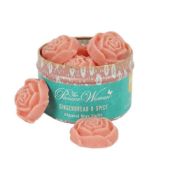 10 x 10 Floral Shaped Wax Melts In A Tin Lemon and Lavender