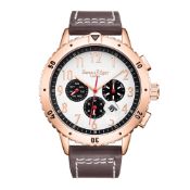Swan & Edgar Hand Assembled Discern Automatic Rose White - Free Delivery & 5 Year Warranty