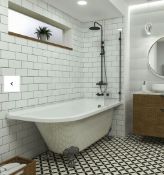 Brand New Bathstore Stanton Roll Top Shower Bath Right Hand RRP £700 **No Vat**