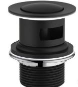 Brand New Boxed Bathstore Aero Slotted Basin Click Clack Waste - Matt Black RRP £30 **No Vat**