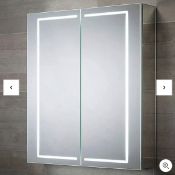 Brand New Boxed Bathstore Castor Double Door LED Mirror Cabinet RRP £440 **No Vat**