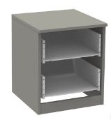 Brand New Boxed Fitted Bedroom 2 Drawer Narrow Chest - Grey RRP £51.10 **No Vat**