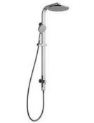 Brand New Boxed Bathstore Pure Airdrop 105mm Dual Function Shower Head and Riser Rail Kit RRP £30...