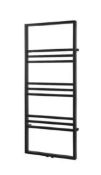 Brand New Boxed Towelrads Boxford Straight Heated Towel Rail 1200mm High x 500mm Wide Black RRP £...