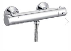 Brand New Boxed Nuie Thermostatic ABS Chrome Bar Shower Valve With Bottom Outlet RRP £59.99 **No...