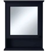 Brand New Boxed Bathstore Savoy Navy Blue Mirrored Cabinet RRP £199 **No Vat**