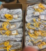 Bundle 30 -12 x Pairs of Natural Loom & Last Luxury Handmade Linen Curtains Assorted Sizes *No VA...