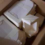 X 45 Cream Paper Boxes With Front Clear Window - New
