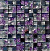 One Square Metre - Stock Clearance High Quality Glass/Stainless Steel Mosaic Tiles - 11 Sheets