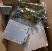 X 45 Blue Animate With Artificial Flower To Secure Paper Boxes - New