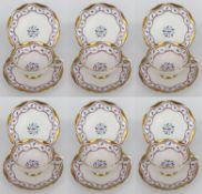 Set of 6 Grosvenor Jackson & Gosling Horentine Trios c.1910