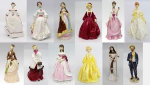 Collection of 12 Royal Worcester Figurines