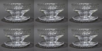 Set of 6 Stuart Beaconsfield Cut Sundae Dishes