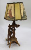 Spinning Wheel Form Table Lamp