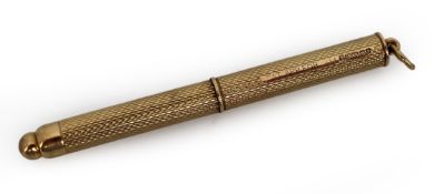 Vintage 9ct Gold Telesopic Cocktail Swizzle Stick