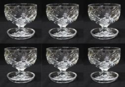 Set of 6 Vintage Cut Glass Crystal Sundae Dishes