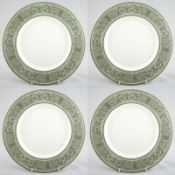Set of 4 Royal Doulton English Renaissance 8 inch Breakfast Plates