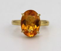 Vintage Topaz 18ct Gold Ring