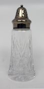 Vintage Cut Glass & Silver Plated Sugar Caster