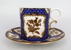 Royal Worcester George II Royal Collection Demitasse & Saucer