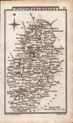 Nottinghamshire Antique Copper Engraved George IV Map by Sidney Hall.