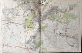 Bacons London & Suburbs Rare Vintage c1926 Map Woolwich Plumstead Shooters Hill.