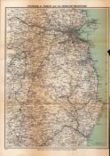 Dublin Environs & The Wicklow Mountains Vintage 1927 Map.