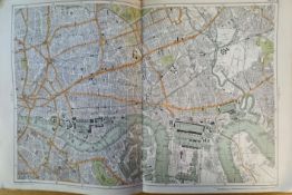 Bacons London & Suburbs Rare Map East End Bow Bethnal Green Docks West Ham.