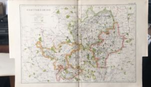 Bacons London & Suburbs Rare Vintage Map Herts St Albans Watford Hitchin.