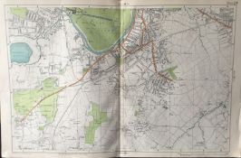 Bacons London & Suburbs Rare Vintage c1926 Map Esher Hampton Court Surbiton.