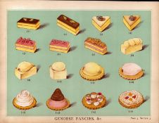 Genoese Cakes 2 T. Percy Lewis & A.G Bromley Antique Chromolithograph Print