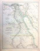 Antique 1885 Map of Egypt & NW & Southern Africa.